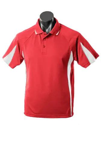 Aussie Pacific Eureka Kids Polo Shirt 3304 Casual Wear Aussie Pacific Red/White/Ashe 6